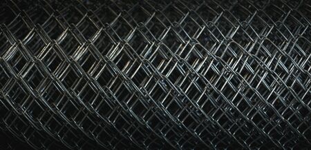 Wire mesh roll background imageの写真素材