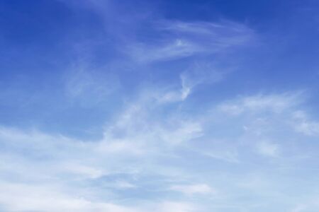 The sky is blue with beautiful clouds.の写真素材
