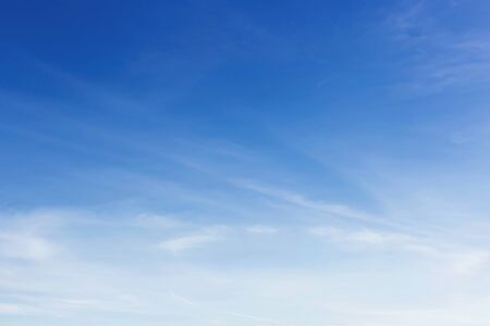 The sky is blue with beautiful clouds.の写真素材