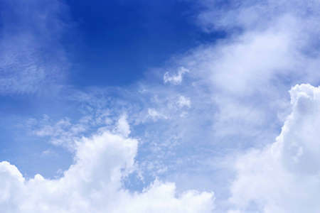 The sky is blue with beautiful clouds.の写真素材