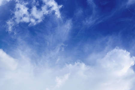 Blue sky with clouds Many beautiful whiteの写真素材