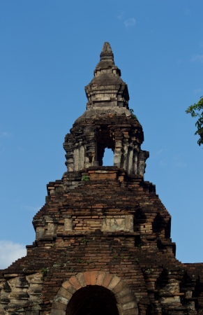 Thailand Ancient Pagoda (Chedi) at Chiang Mai.の写真素材
