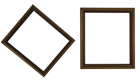 Isolated Photo of Wooden Frames.の写真素材