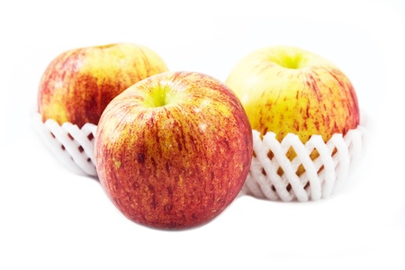 Photo of Apples on White Background.の写真素材