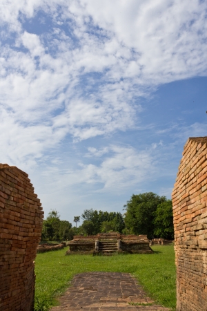 Ancient Ruins at Wiang Kum Kam in Chiangmai Thailand の写真素材