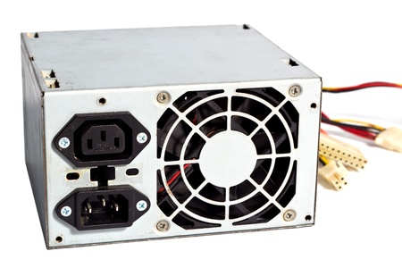 Power Supply for Destop Computer on White Background.の写真素材