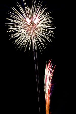 Firework Explosion in the Celebration for New Year Festival.の写真素材