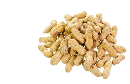 pile of peanuts on isolate white background 