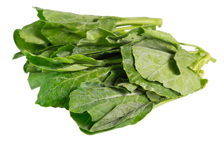 Green Chinese Kale on isolated white background.