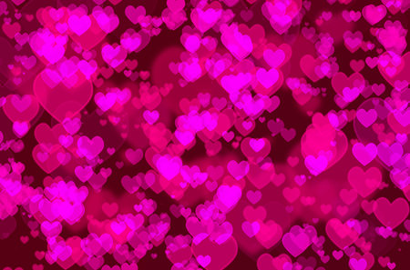 Background of heart bokeh for valentine's day concept