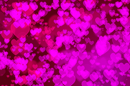Background of heart bokeh for valentine's day conceptの写真素材