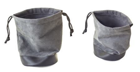 Small lens bag isolated on white background and clipping pathの写真素材