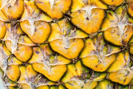 Closeup pineapple skin as texture backgroundの写真素材