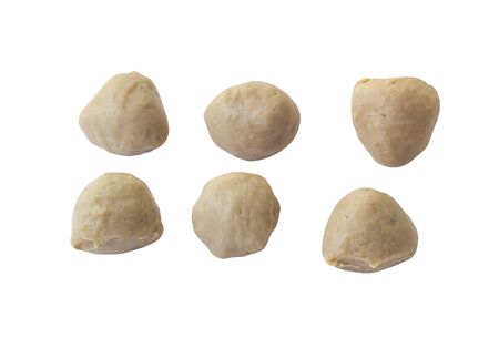 Thai meatballs isolated on white backgroundの写真素材