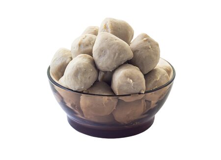 Thai meatballs isolated on white backgroundの写真素材