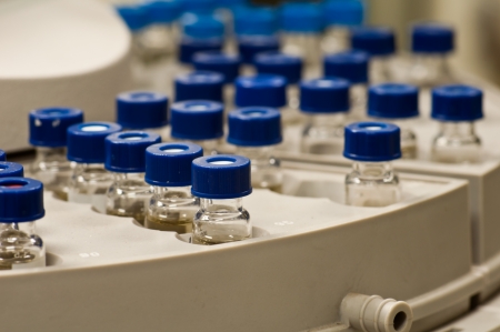 Sample Vials on Autosamplerの写真素材