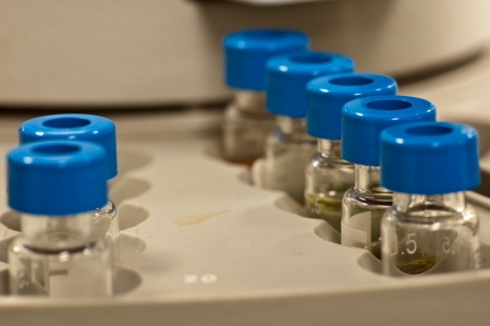 Sample Vials on Autosamplerの写真素材