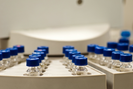 Sample Vials in Rackの写真素材