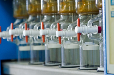 Six-port soxhlet extractorの写真素材