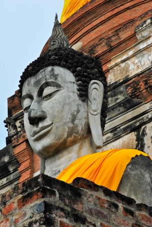 Old Buddah stuccoの写真素材