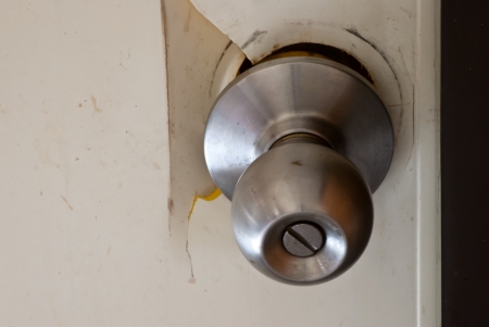 Broken door handleの写真素材