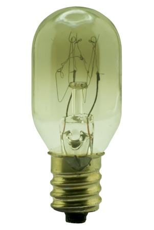 Broken light bulb on white backgroundの写真素材