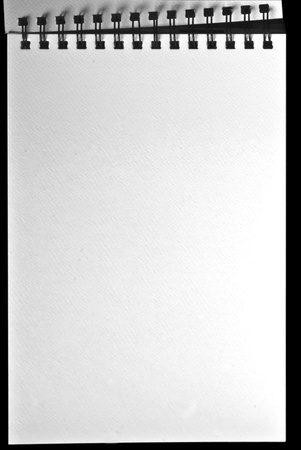 A sketchbook on black backgroundの写真素材