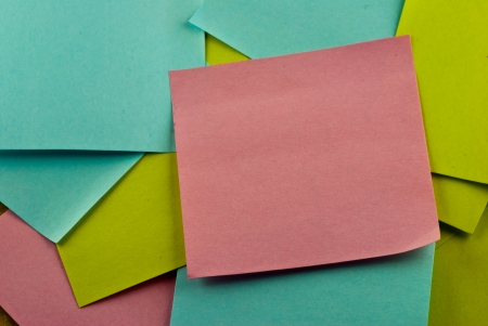 A stack of post-it noteの写真素材