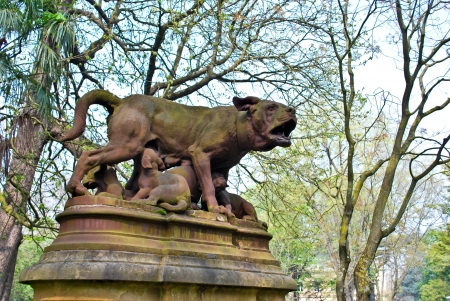 The guarding dog statueのeditorial素材