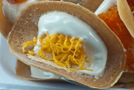 The Thai snack, Crispy Pancakeの写真素材