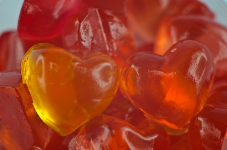 Heart jelly texureの写真素材