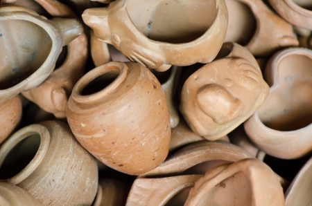 clay pottery textureの写真素材