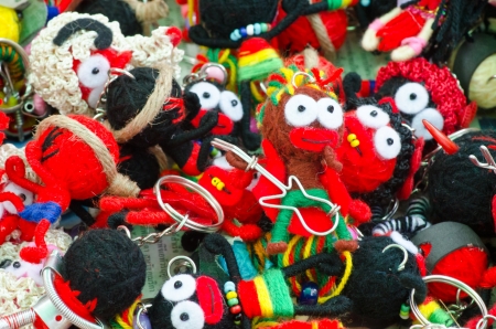 Many fancy keyringの写真素材