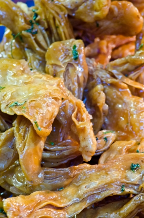 close up sweet crispy southern flat breadの写真素材