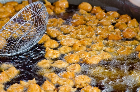 Fried fish patty or "Tod Mun" , the favorite Thai native food.の写真素材