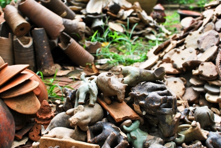 Clay potteryの写真素材