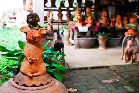 Clay pottery houseの写真素材