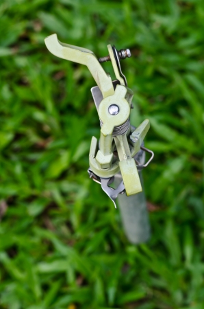 Water sprinkler in gardenの写真素材