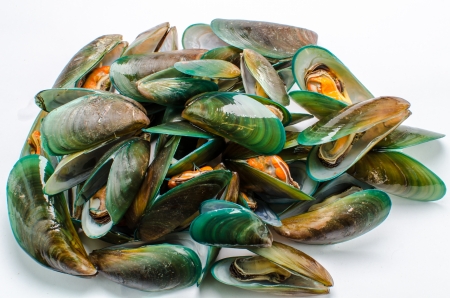 Asian green mussel textureの写真素材