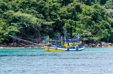 The fishing boat in Thailandのeditorial素材