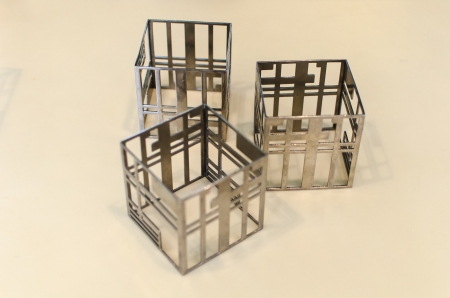 The stand metal cubeの写真素材