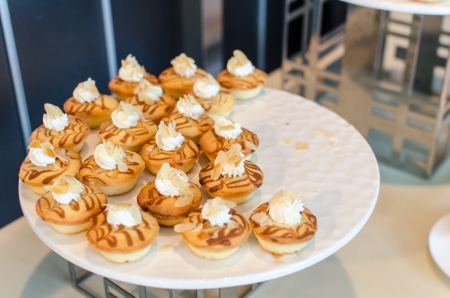 Mini marble cake on white dishの写真素材