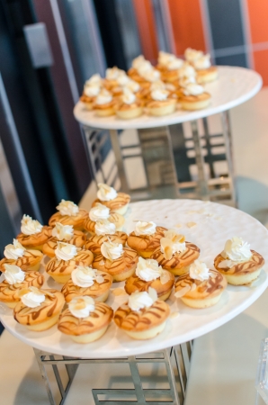 Mini marble cake on white dishの写真素材