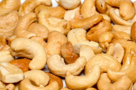 Cashew nuts closeup の写真素材