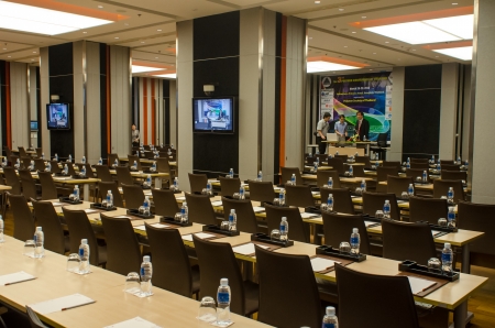 An empty conference roomのeditorial素材