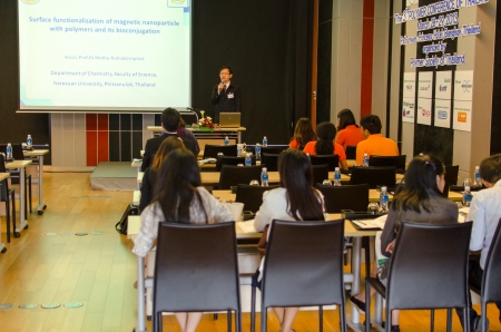 People listening to a talk in a seminarのeditorial素材