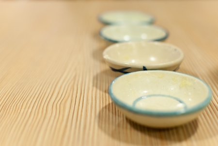 a coconut milk custard in small porcelain cup cut into the heart shapeの写真素材