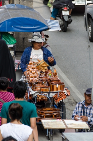 Street vendors in Bangkok, Thailandのeditorial素材
