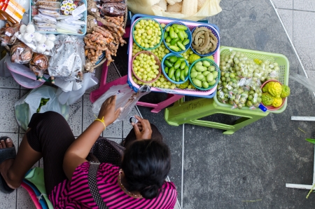 Street vendors in Bangkok, Thailandのeditorial素材