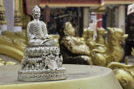 The small Buddha image in a templeの写真素材